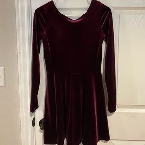 Velvet Long-sleeve Dress